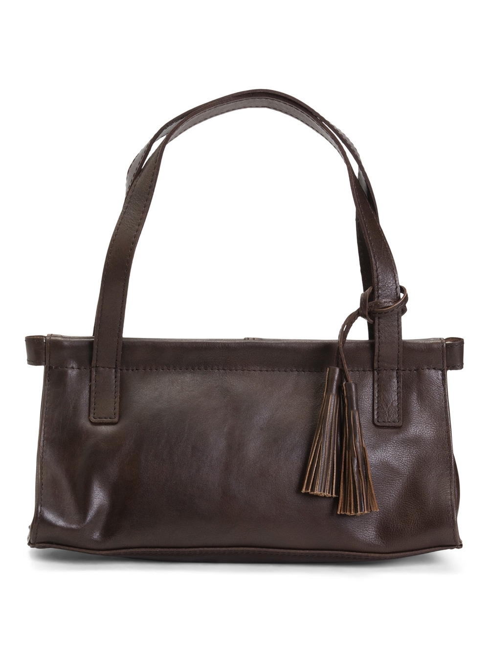 Spikes & Sparrow Brown Leather Shoulder Handbag